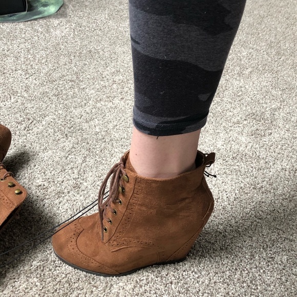 Brand new Suede Wegde Booties - Picture 5 of 5